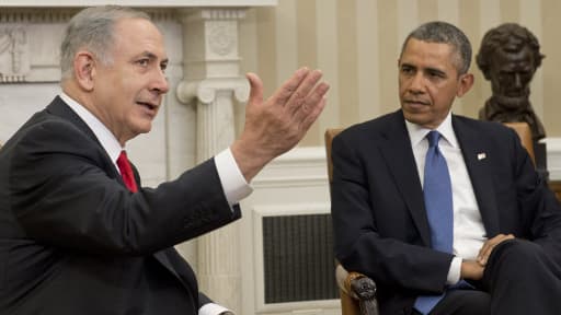 Le président des Etats-Unis, Barack Obama et le Premier ministre israélien, Benjamin Netanyahu, à la Maison Blanche en mars 2014.