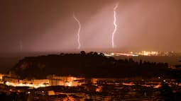 La foudre frappe la ville de Nice, le 5 septembre 2024. (photo d'illustration)