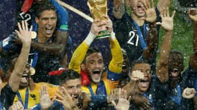 L'équipe de France remporte la Coupe du Monde 2018 aux dépens de la Croatie à Moscou, le 15 juillet