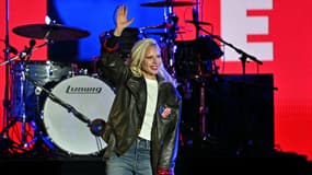La chanteuse Lady Gaga lors d'un meeting de Kamala Harris à Philadelphie, le 5 novembre 2024.