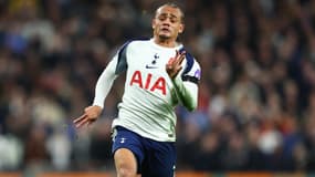 Xavi Simons lors d'un sprint avec Tottenham en Premier League, le 1er novembre 2025