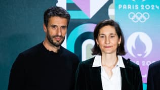 Tony Estanguet et Amélie Oudéa-Castéra, à Paris le 26 mars 2024