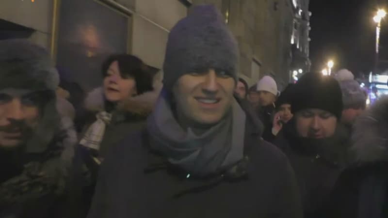 Alexeï Navalny avant son arrestation à Moscou, mardi soir.