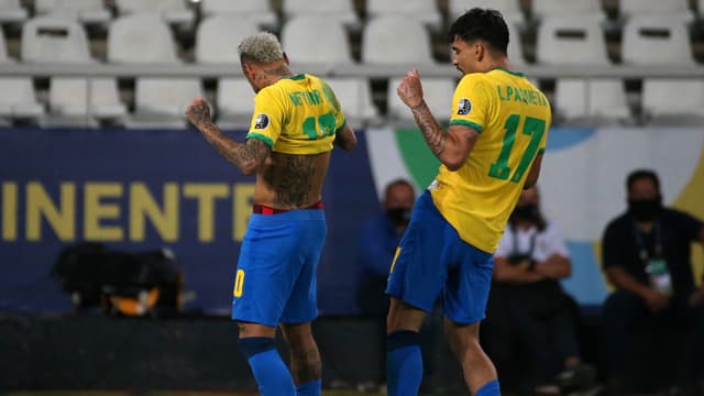 Neymar et Lucas Paqueta