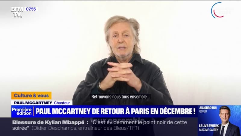 Regarder la vidéo Paul McCartney, l'ancien Beatles, annonce son retour en France avec deux concerts les 4 et 5 décembre prochains à Paris