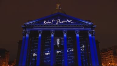 Le Panthéon illuminé en hommage à Robert Badinter