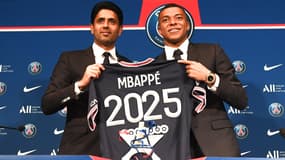 Nasser Al-Khelaïfi et Kylian Mbappé