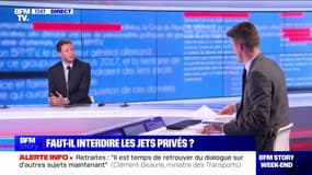 Pollution des jets privés: "L'interdiction ne marche pas", assure Clément Beaune, ministre des Transports