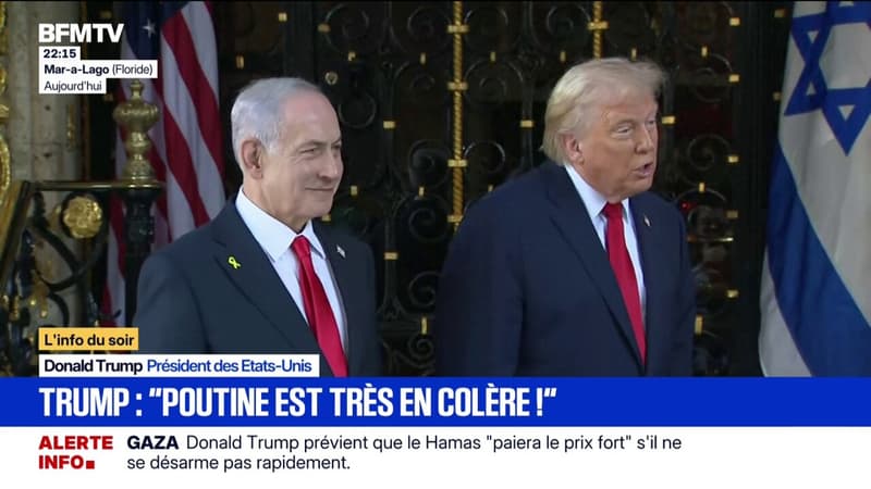 Attaque ukrainienne contre le domicile de Vladimir Poutine: Donald Trump a indiqué qu'il "était très en colère"