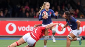 Joanna Grisez lors de la victoire des Bleues contre les Galloises au Tournoi des VI Nations féminin, 21 avril 2024