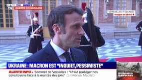 Emmanuel Macron sur l'Ukraine: "Je suis inquiet, pessimiste" mais "l'Europe est unie face à cette guerre"