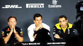 Christian Horner, Toto Wolff et Cyril Abiteboul