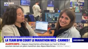 La team BFM court le marathon Nice-Cannes