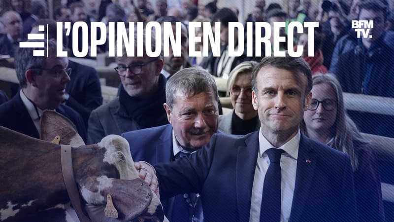 Selon un sondage Elabe pour BFMTV, 63% des Français estiment qu'Emmanuel Macron est responsable des incidents qui ont eu lieu lors de l’inauguration du Salon de l’Agriculture.