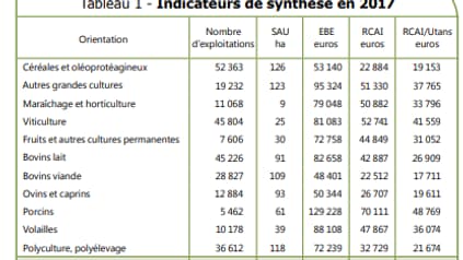 Les revenus courant avant impôt par actif non-salarié Les revenus courant avant impôt par actif non-salarié