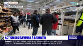 Seine-Maritime: action des éleveurs à Barentin 