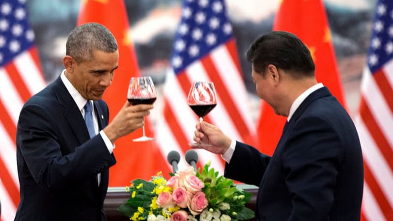 Barack Obama et Xi Jinping en novembre 2014