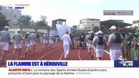Hérouville-Saint-Clair: la flamme olympique fait son entrée dans le stade Prestavoine