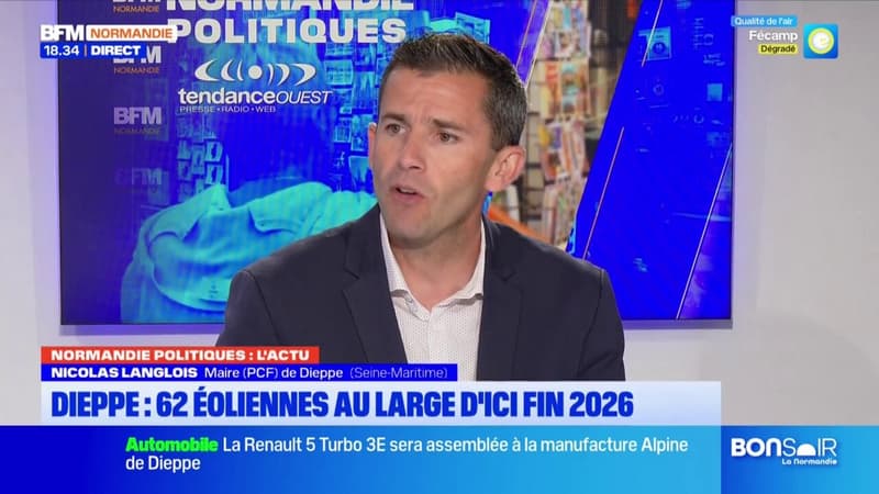 Dieppe: les regrets du maire sur le parc de 62 éoliennes dans une zone de pêche