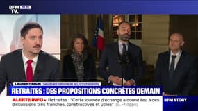 Laurent Brun (CGT Cheminots) souhaite que la grève "s'arrête le plus rapidement possible" mais par "le retrait" de la réforme des retraites