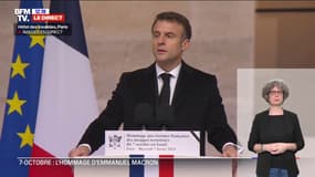 Hommage aux victimes françaises du 7 octobre: "Rien ne saurait justifier ni excuser ce terrorisme", affirme Emmanuel Macron 