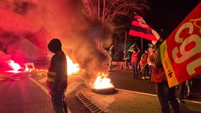 La CGT bloque le PAL de Saint-Isidore à Nice, le 27 mars 2023.