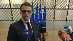 Le président de la République Emmanuel Macron à Bruxelles.