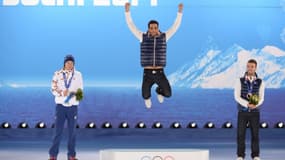 Martin Fourcade sur le podium