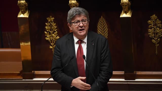Jean-Luc Mélenchon lors d'un débat à l'Assemblée Nationale, le 15 octobre 2019, à Paris