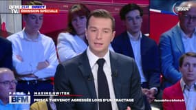 "Je pense que la violence c'est le cancer de la démocratie", déclare Jordan Bardella à la suite de l'agression de Prisca Thevenot