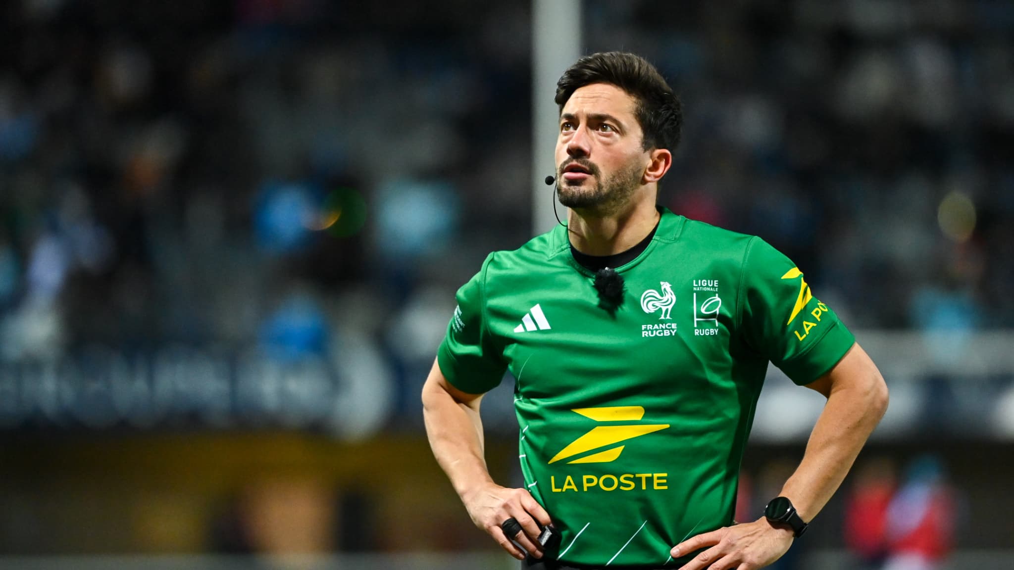 Jérémy Rozier, arbitre de la réunion de Toulon-Toulouse dans le top 14, 10 mai 2025. Jérémy Rozier, arbitre de la réunion de Toulon-Toulouse dans le top 14, 10 mai 2025.