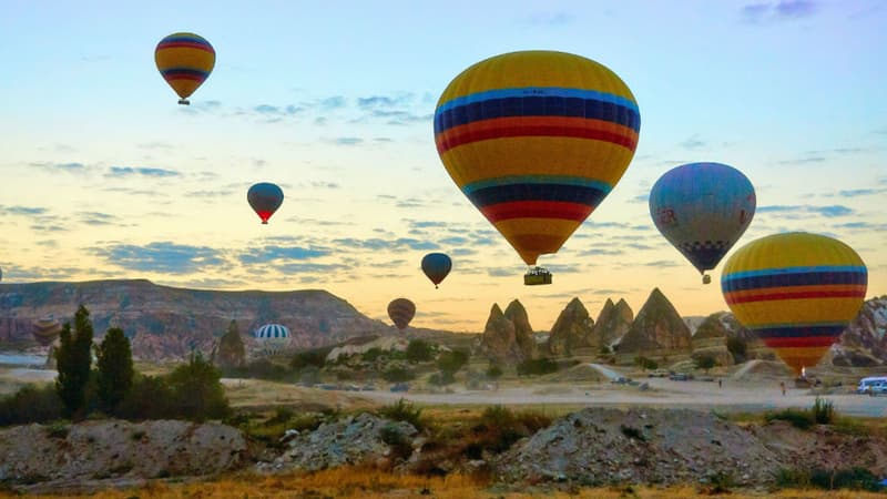 Des montgolfières en Cappadoce