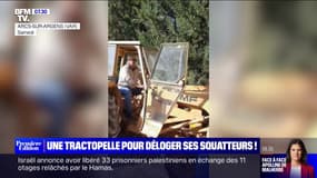 Excédé, un agriculteur du Var tente de déloger les squatteurs de son terrain avec une tractopelle
