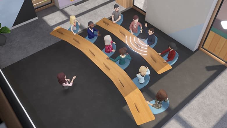 Workrooms, un espace de travail en réalité virtuelle. Workrooms, un espace de travail en réalité virtuelle.