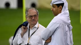Noël Le Graët avec Nasser Al-Khelaïfi au Qatar en novembre 2022