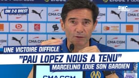 OM 2-0 Brest : "Pau Lopez nous a tenu" Marcelino salue son gardien jusque-là critiqué