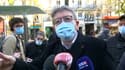 Jean-Luc Mélenchon depuis la manifestation contre la loi de sécurité globale, samedi 28 novembre 2020