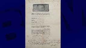 Une attestation de déplacement datant de 1720