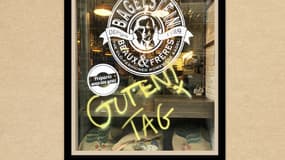 La réponse de Bagelstein sur les réseaux sociaux au tag antisémite sur l'une de ses vitrines.