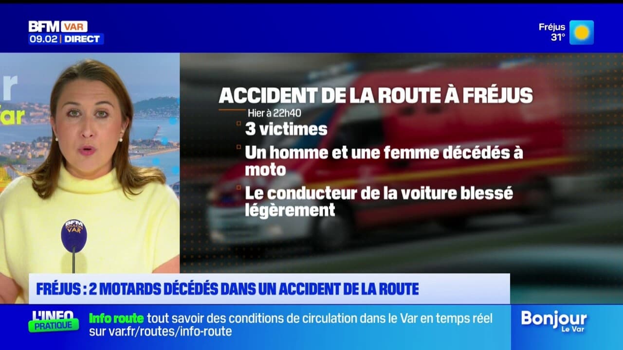 Fréjus : 2 motards décédés dans un accident de la route
