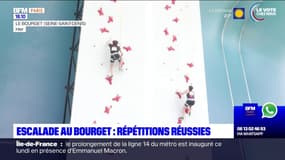 Le Bourget: les murs d'escalade sont prêts pour les JO de Paris 2024