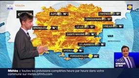 Météo Var: un temps partagé entre averses et éclaircies, 27°C attendus à Hyères