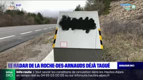 Le radar de la Roche-des-Arnauds est déjà tagué