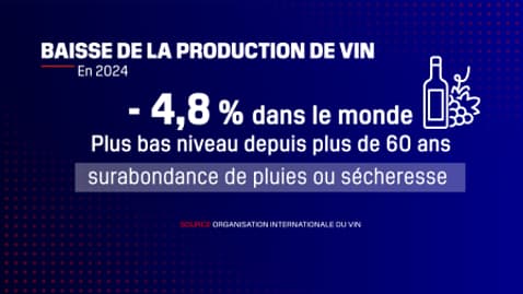 Les évènements climatiques ont eu des effets sur la production de vins l'an dernier.