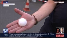 Ces grêlons de la taille d'une balle de golf ont causé de gros dégâts matériels en Auvergne-Rhône-Alpes
