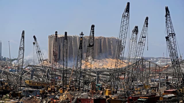 Vue du site de l'explosion