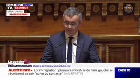 Gérald Darmanin sur le projet de loi immigration: "Le texte du Sénat n'est pas le texte qui remplace le texte du gouvernement, mais qui le complète. Sur 27 articles, un seul a été retire"