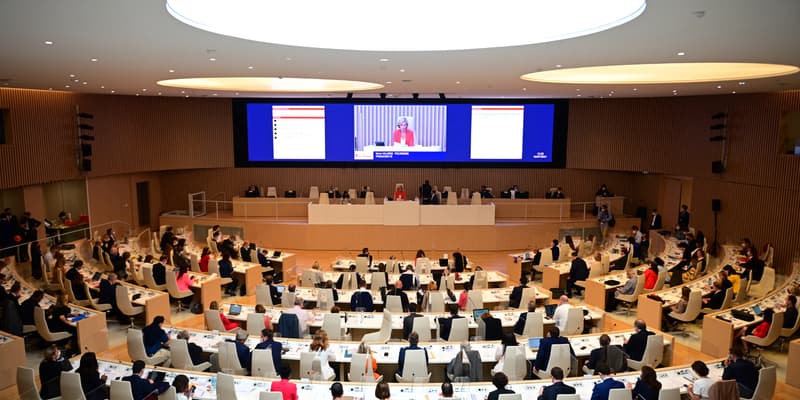 L'Hémicycle du Conseil régional d'Ile-de-France à Saint-Ouen.