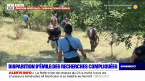 Disparition d'Émile: des recherches compliquées au Vernet ce lundi