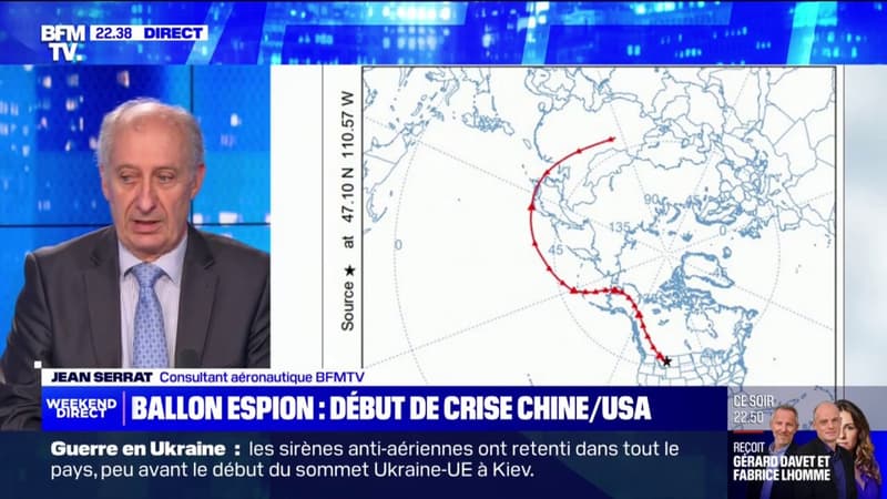Pour Jean Serrat, le ballon chinois survolant les États-Unis a suivi 